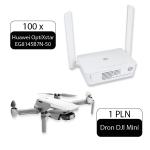100 units of Huawei EG8145B7N-50 (GPON ONT Wi-Fi 7 BE3600 terminal) with a DJI Mini 4K for 0,25 EUR