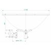 Jirous JRMB-900-4,7 antenna parabolica, banda 4,7 GHz, calotta 90 cm, guadagno 30 dBi, doppia polarizzazione