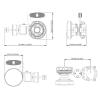 RF Elements SH60WB 5 + 6 GHz Wideband 60° Symmetrical Horn Antenna, TwistPort, 13 dBi