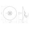 RF Elements STD-27-UM StarterDish UM antenna 27 dBi for Mimosa C5x, Ubiquiti PrismStation 5AC, IsoStation 5AC, IsoStation M5