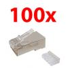 Solarix KRJS45/6SLD RJ45 Plug CAT6 8p8c Shielded for Solid Wire 100pcs