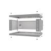 Stalflex S-RC19-4U-350MG Rack 19" cabinet 4U 350mm Metal Gray (wall mounting)