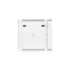 Ubiquiti Double Sectioned 12U Rack Cabinet 700mm, Perforated Front Door, load up to 80 kg (wall-mount)