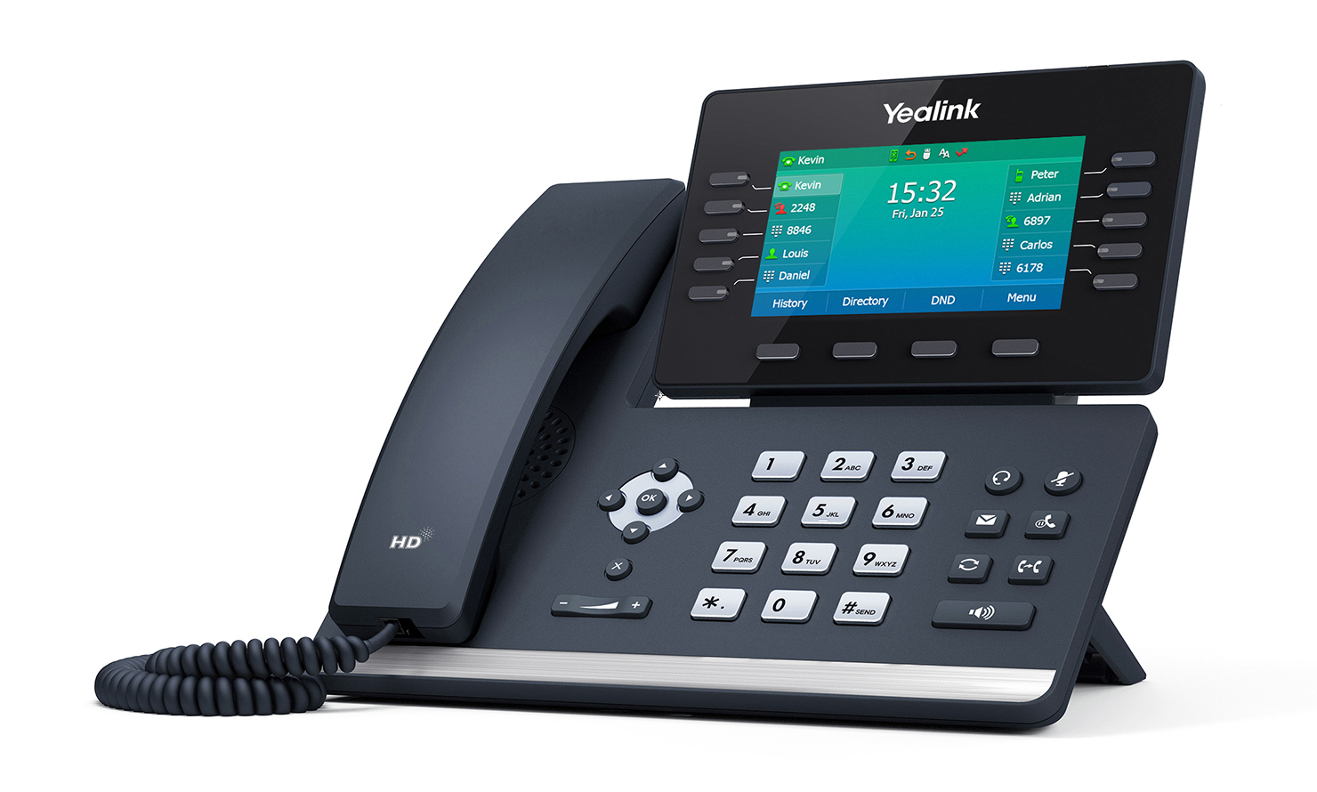 Yealink SIP-T54W 16 Line IP Phone with PoE, gigabit Ethernet ports,  Bluetooth and WiFi